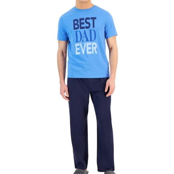 Club Room Men's Size Small Pajama Set Father's Day Best Dad Ever Short Slv NEW - Picture 4 of 4